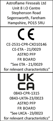 CE ETA Label for Astro PFP FR Boards