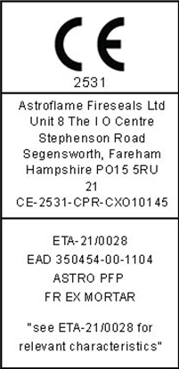 CE ETA Label Astro PFP FR EX Mortar
