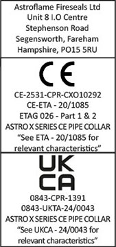 CE (ETA), UKCA and UL Label Pipe Collars