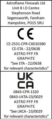 CE ETA Label for PFP Acrylic